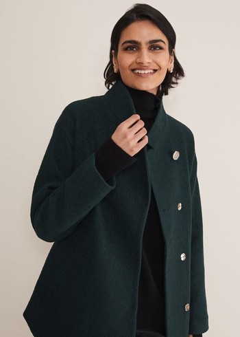 Phase Eight Mya Wool Belted Coats Navy USA | 9721853-YM